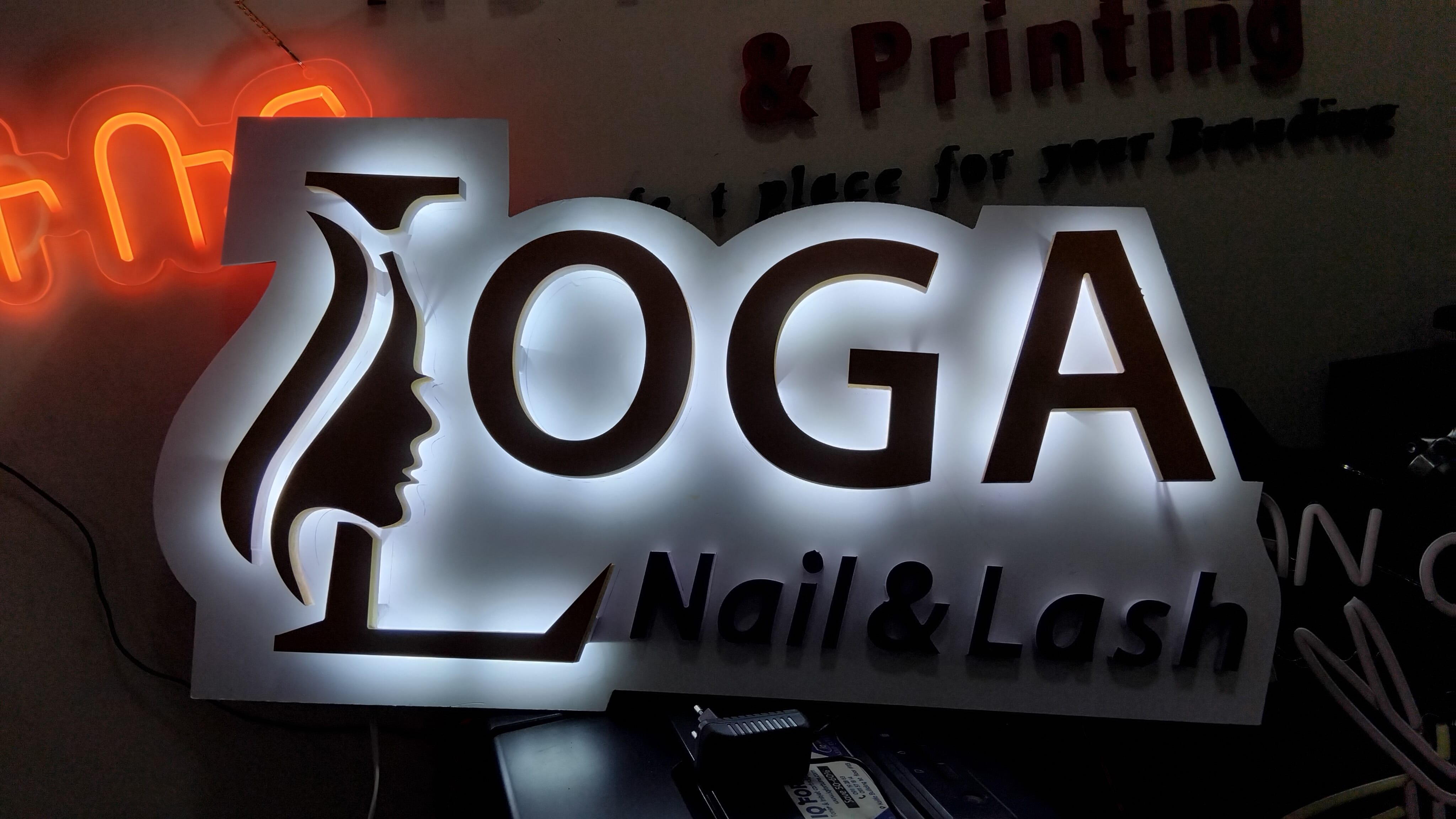 Back Light Sign Installation